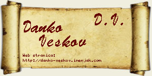 Danko Veskov vizit kartica
